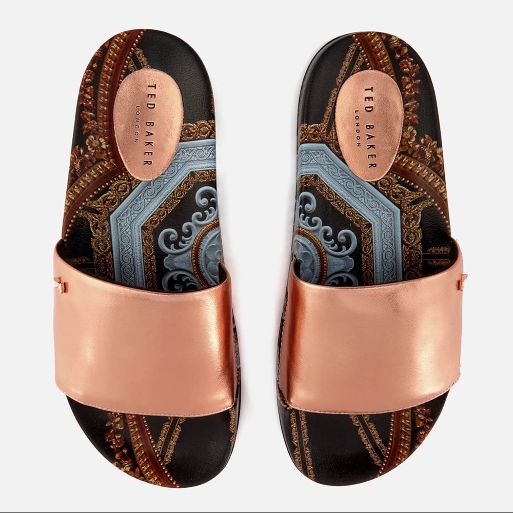TED BAKER Aveline Sandals in Rose Gold Versailles